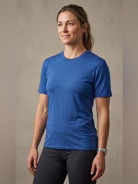 Thunderbolt Sportswear 100% Merino Wool Base Layer Blue Size Medium